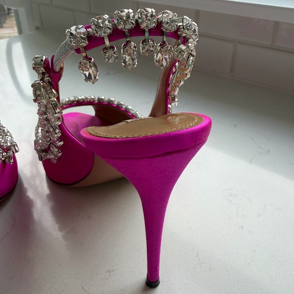 AQUAZZURA Temptation crystal 105 sandals in Fuschia - Size 38 - Picture 12 of 16